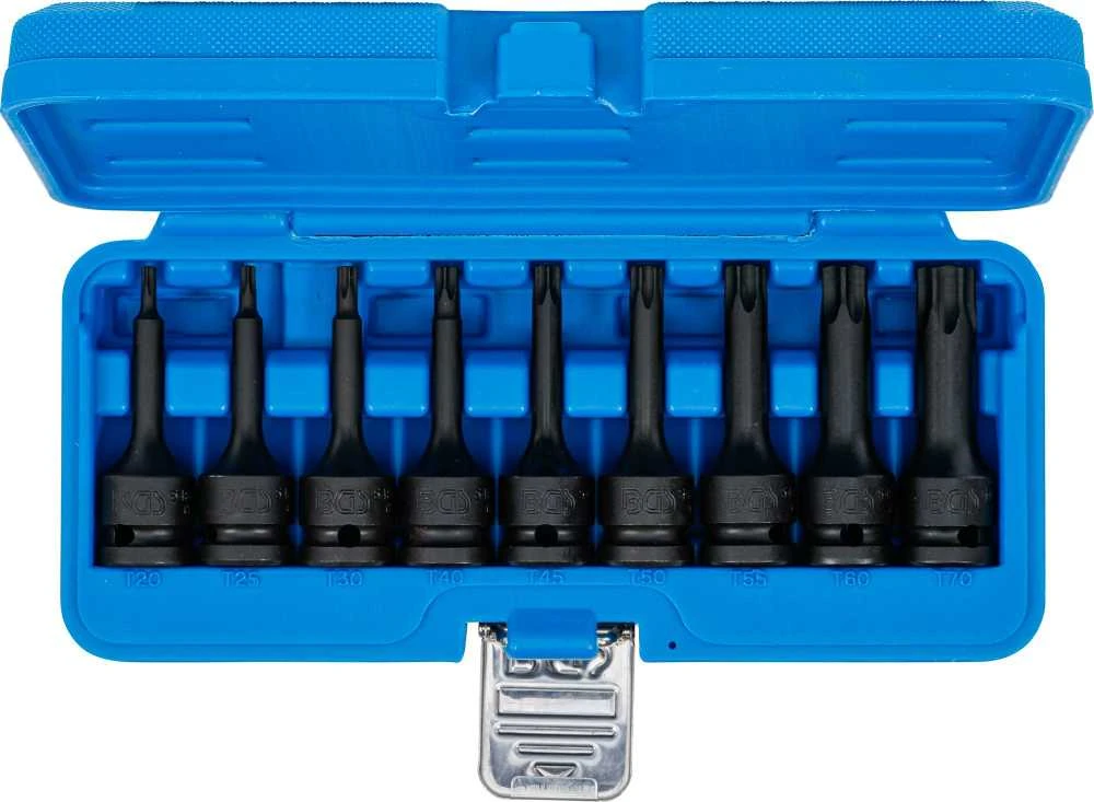 Bgs Technic Smūginiai antgaliai | 12,5 mm (1/2") | T-Star (Torx) T20 - T70 | 9 vnt (5480)
