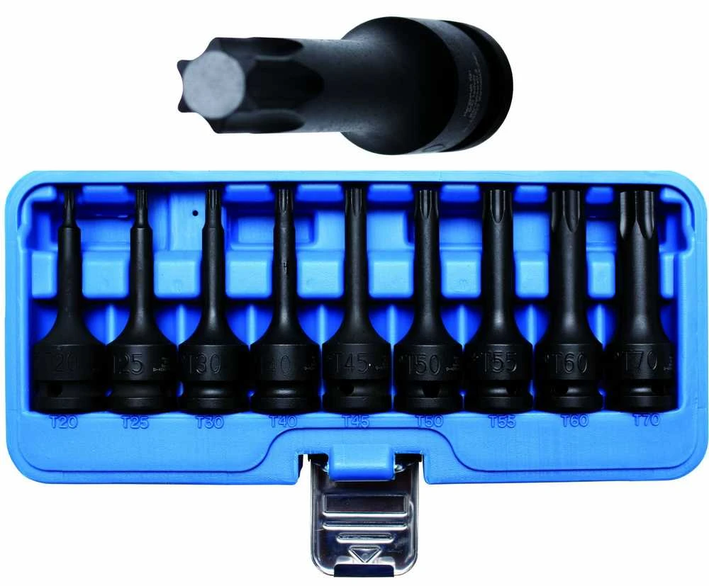 Bgs Technic Smūginiai antgaliai | 12,5 mm (1/2") | T-Star (Torx) T20 - T70 | 9 vnt (5480)