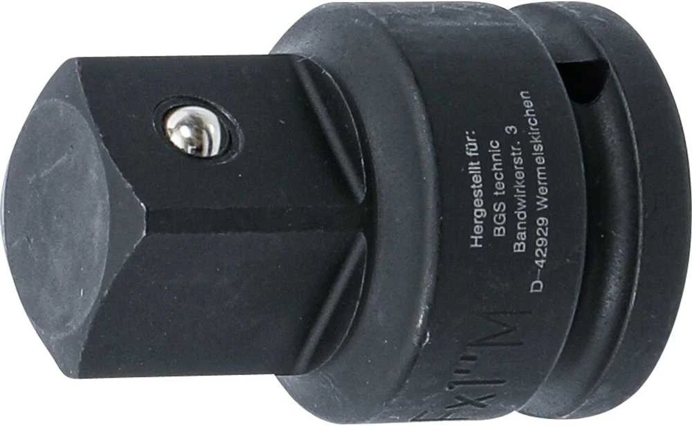 Grąžtas Bgs Technic Smūginis adapteris | vidinis kvadratas 20 mm (3/4") - išorinis kvadratas 25 mm (1") (195)