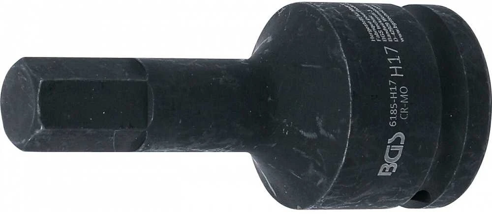 Bgs Technic Smūginis antgalis | ilgis 100 mm | 20 mm (3/4") | Hex šešiakampis 19 mm (6185-H19)