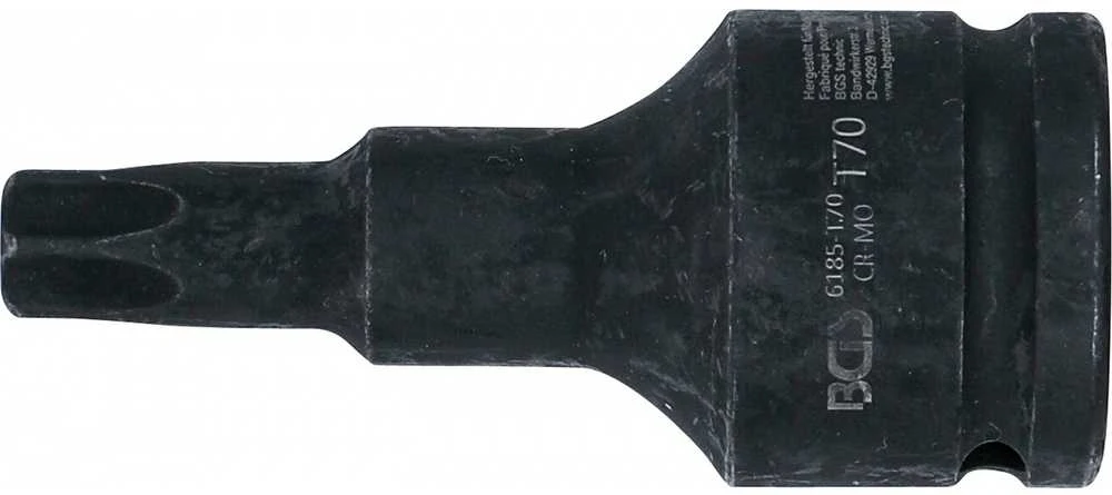 Bgs Technic Smūginis antgalis | ilgis 100 mm | 20 mm (3/4") | T-Star (Torx) T70 (6185-T70)
