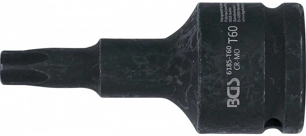 Bgs Technic Smūginis antgalis | ilgis 100 mm | 20 mm (3/4") | T-Star (Torx) T60 (6185-T60)