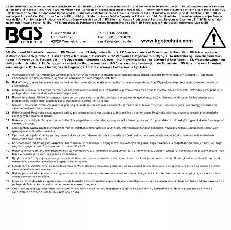 Bgs Technic Smūginis plaktukas | 260 mm (3880)