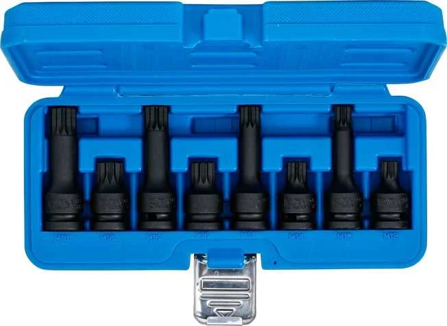 Bgs Technic Smūginių antgalių rinkinys | 12,5 mm (1/2") | Spline (XZN) | 8 vnt. (5381)