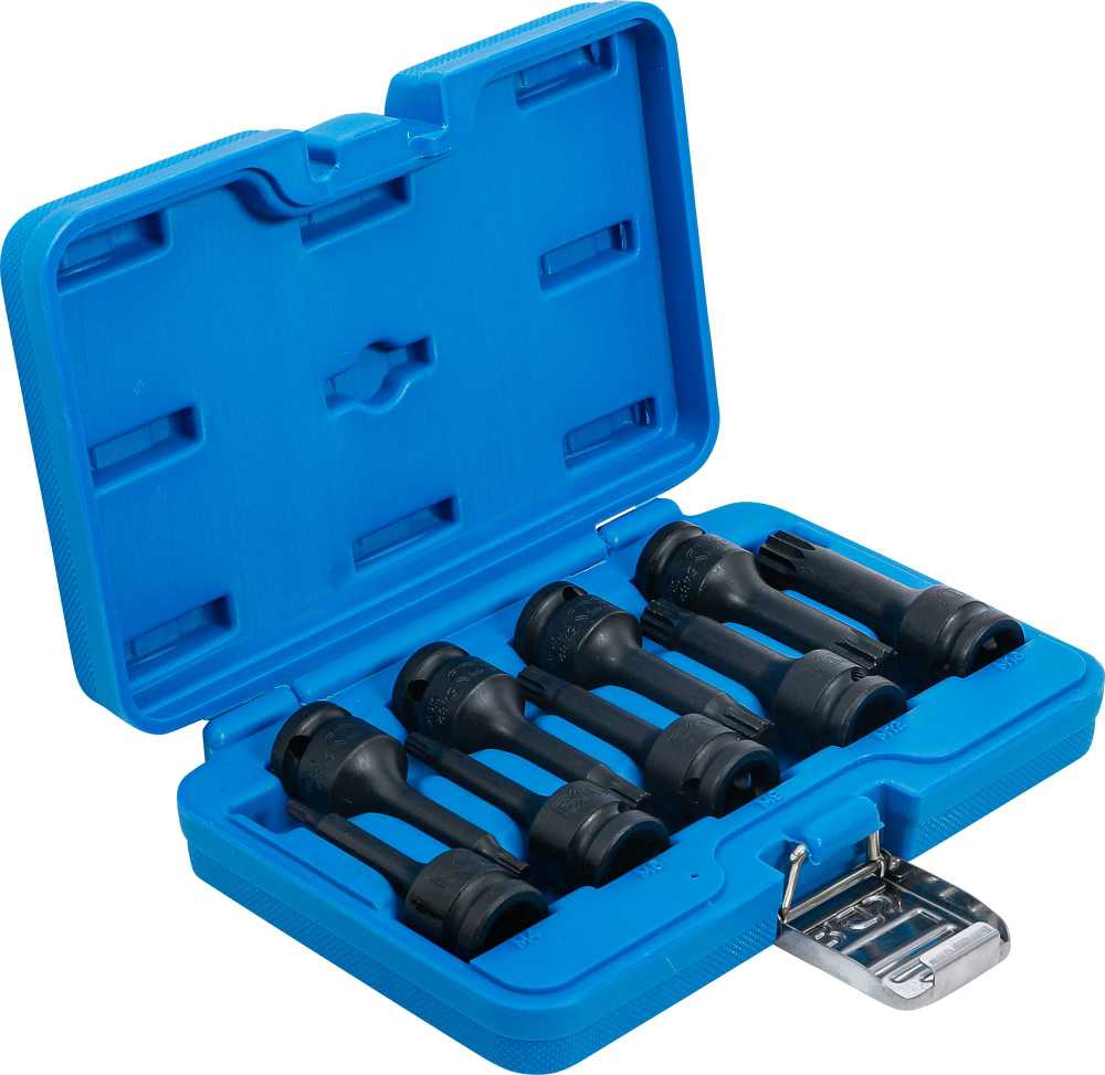 Bgs Technic Smūginių antgalių rinkinys – Spline (XZN) CR-MO 1/2" – M4–M16 | 9 vnt. (5482)
