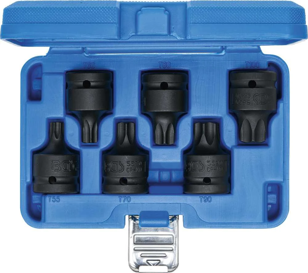 Bgs Technic Smūginių antgalių rinkinys | 20 mm (3/4") | T-Star (Torx) T55 - T100 (5055)