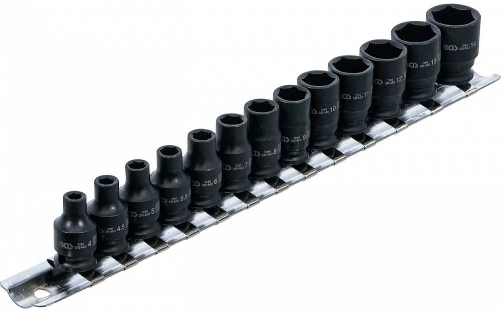 Bgs Technic Smūginių galvučių komplektas | šešiakampės | 6,3 mm (1/4") | 4 - 14 mm | 13 vnt. (5296)