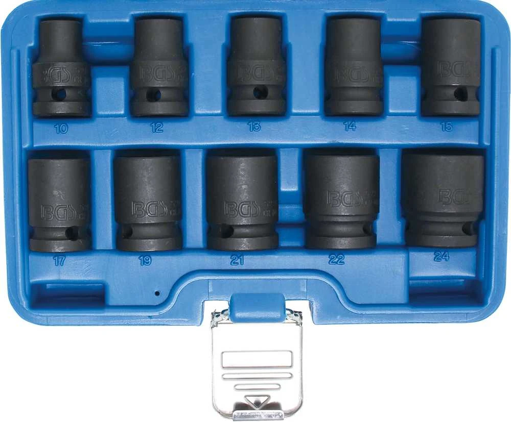 Bgs Technic Smūginių galvučių rinkinys, šešiakampės | 12,5 mm (1/2") | 10 - 24 mm | 10 vnt. (5205)