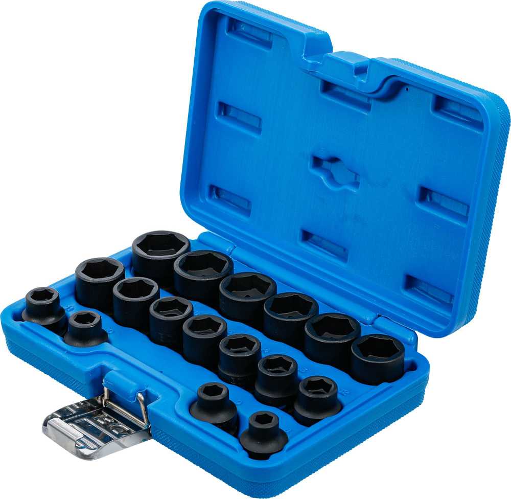 Bgs Technic Smūginių galvučių rinkinys | patrumpintos | 12,5 mm (1/2") | 8–24 mm | 17 vnt. (9286)