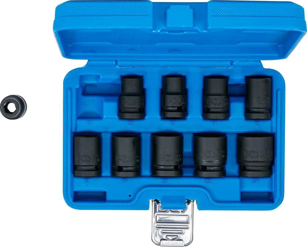 Bgs Technic Smūginių galvučių rinkinys, šešiakampės | 12,5 mm (1/2") | 10 - 24 mm | 10 vnt. (5205)