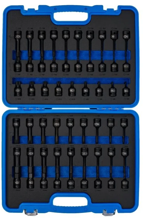 Bgs Technic Smūginių galvučių su antgaliais rinkinys | 1/2" | HEX, Torx, XZN | 56 dalių (7298)