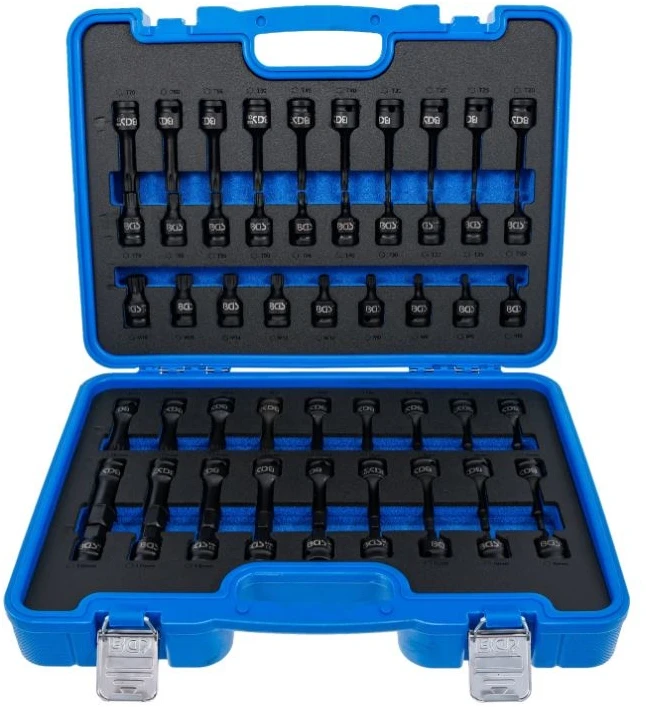 Bgs Technic Smūginių galvučių su antgaliais rinkinys | 1/2" | HEX, Torx, XZN | 56 dalių (7298)
