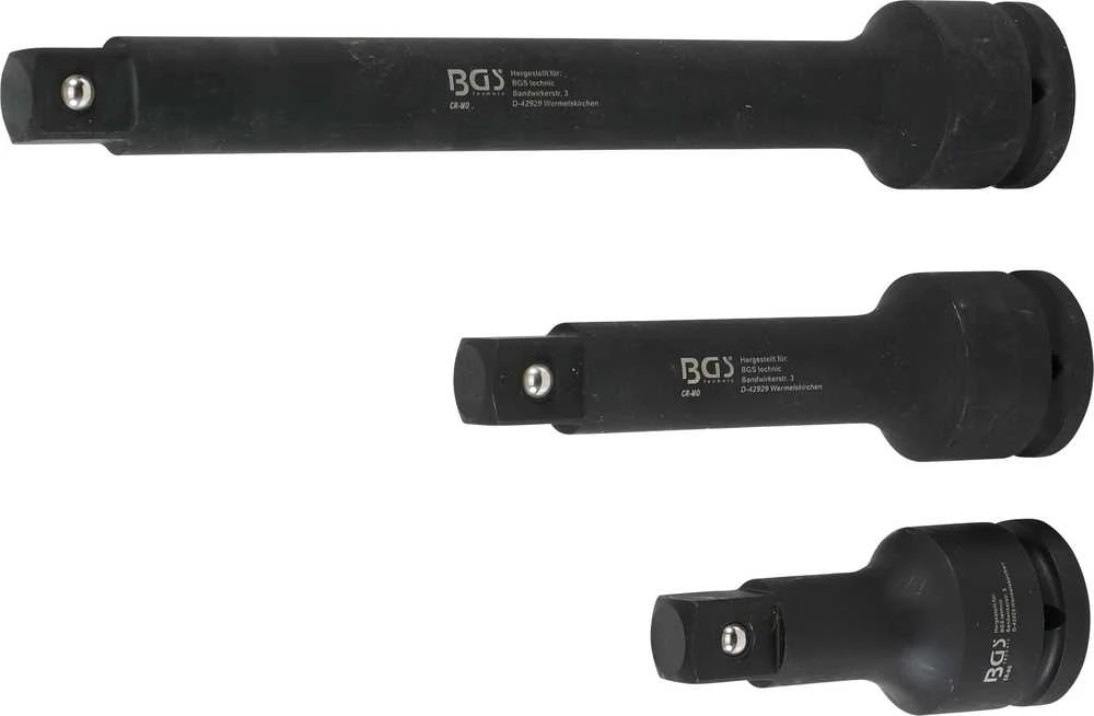 Bgs Technic Smūginių ilginuvų rinkinys | 20 mm (3/4") | 3 vnt. (8840)
