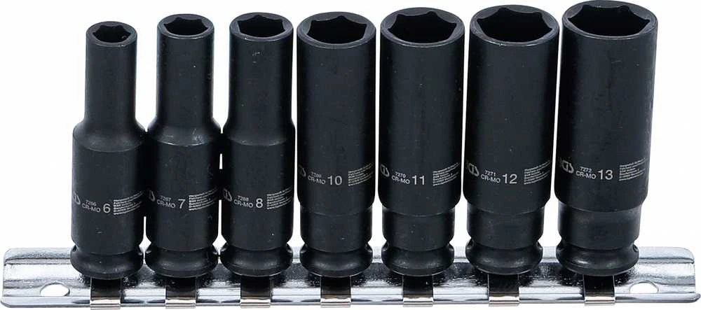 Bgs Technic Smūginių ilgų galvučių komplektas | šešiakampės | 6,3 mm (1/4") | 6 - 13 mm | 7 vnt. (5299)