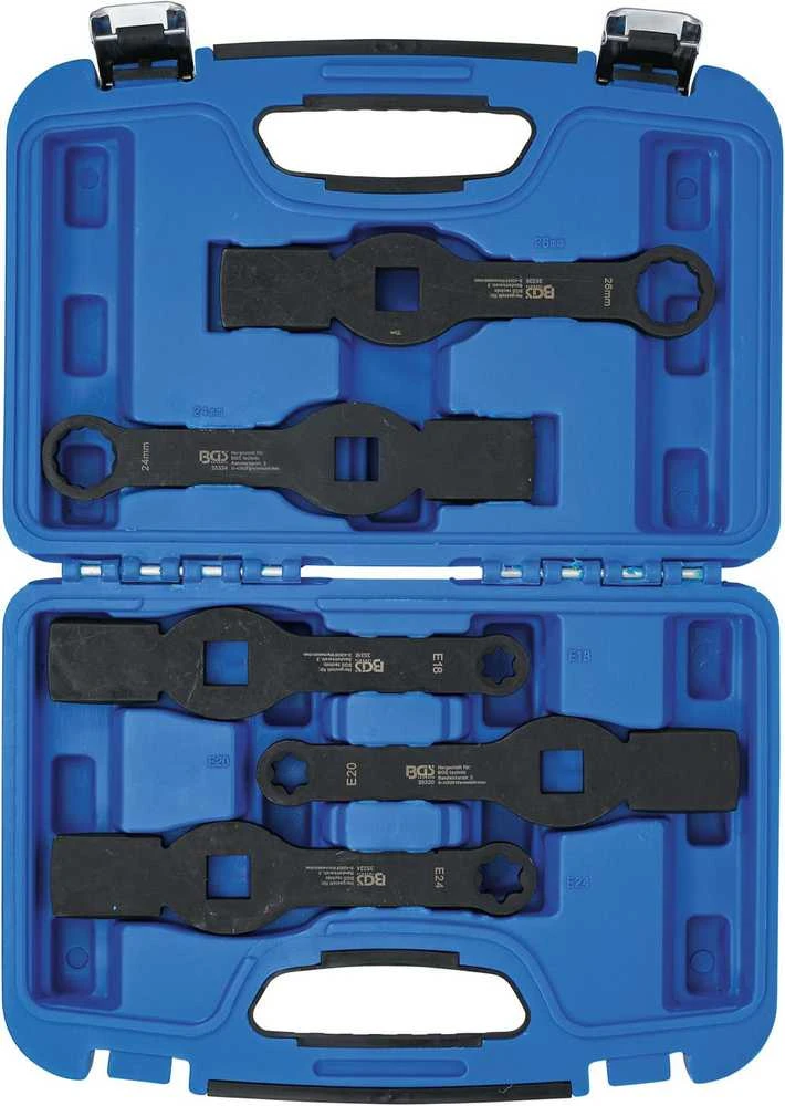 Bgs Technic Smūginių žiedinių raktų rinkinys | 3/4" (20 mm) pavara, 12-kampiai ir E-Type | 5 vnt. (35310)