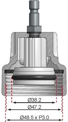 Bgs Technic Spaudimo adapteris | VW (8027-18)