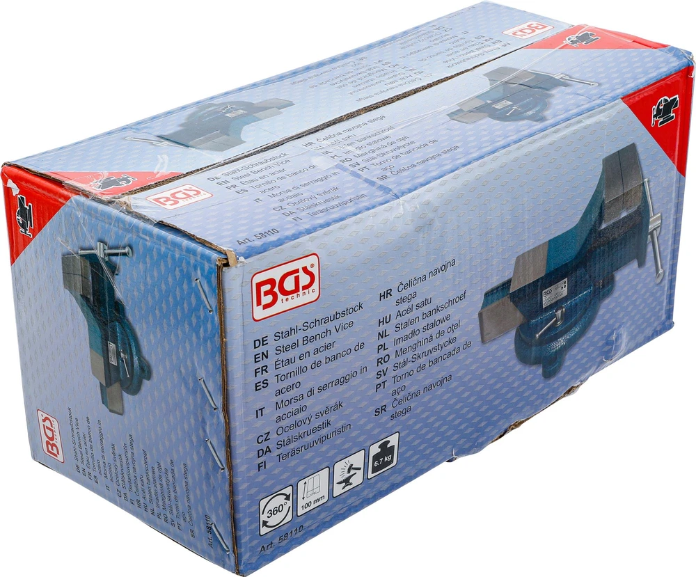 Bgs Technic Spaustuvai plieniniai | grūdinti | 100 mm lūpos (58110)