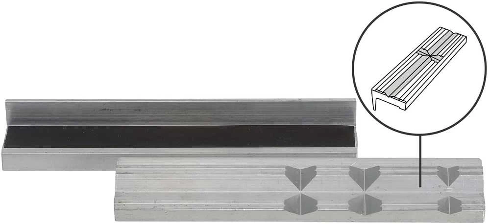 Bgs Technic Spaustuvų lūpų apsaugos horizontalaus ir vertikalaus profilio | Aliuminis | 150 mm | 2 vnt. (9285)