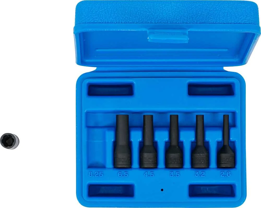 Bgs Technic Kaitinimo žvakės elektrodo ištraukimo / išsukimo galvučių rinkinys | 6.3 mm (1/4") | 6 vnt. (5290)