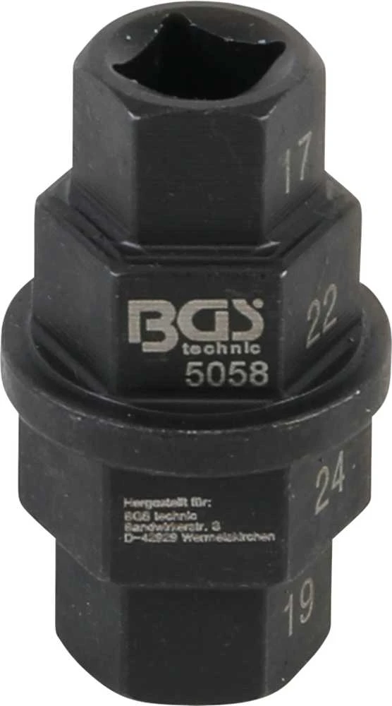 Bgs Technic Speciali galvutė | 10 mm (3/8") | 17 - 19 - 22 - 24 mm (5058)