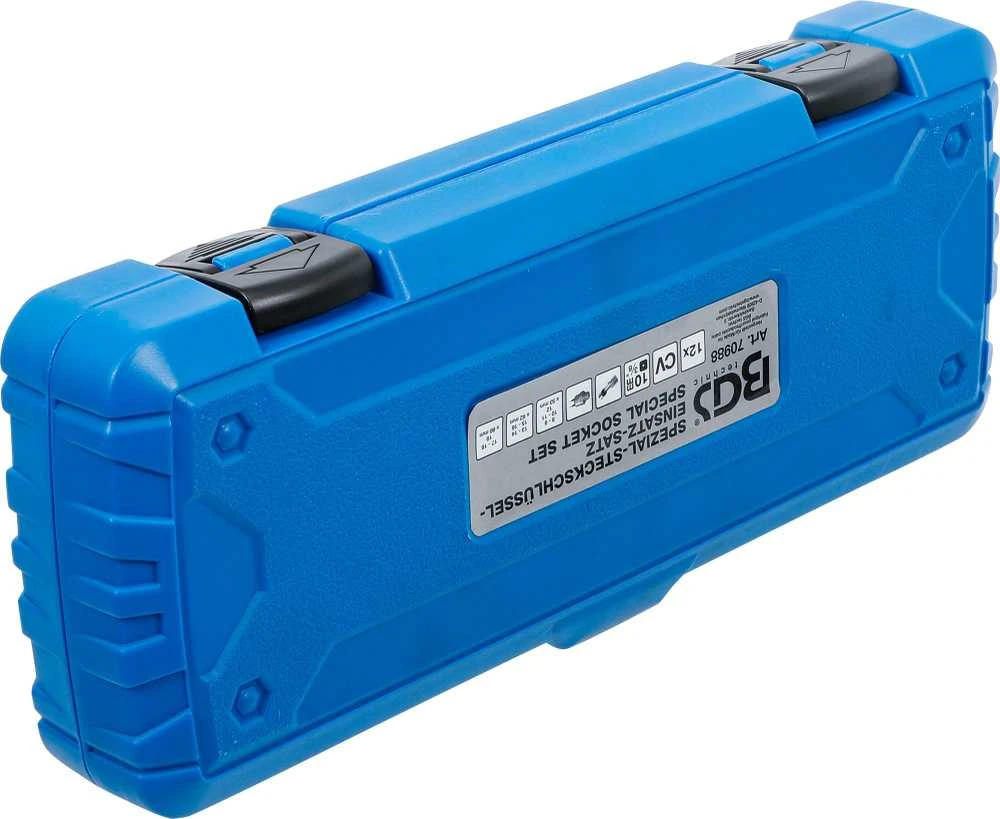 Bgs Technic Specializuotų galvučių rinkinys su išpjova | 10 mm (3/8") | 8 - 19 mm | 12 vnt. (70988)
