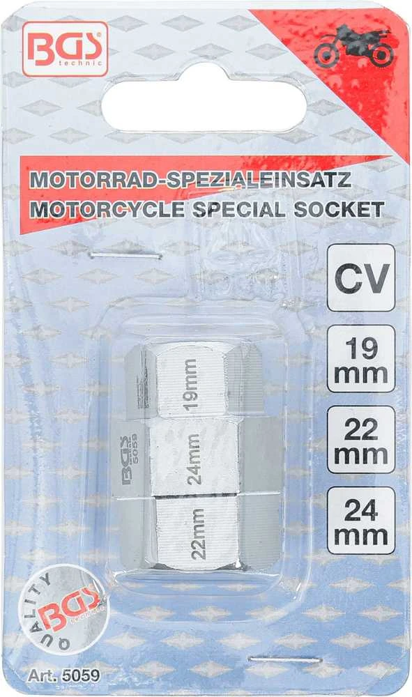 Bgs Technic Speciali galvutė motociklui | 19 - 22 - 24 mm (5059)