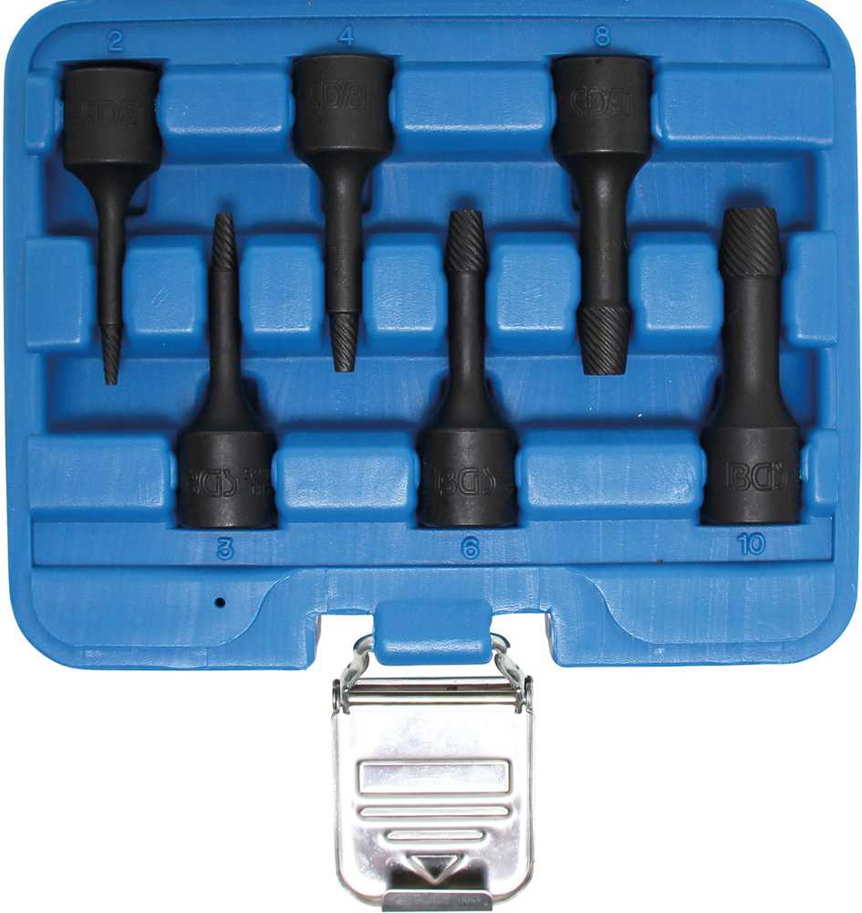 Bgs Technic Specialus antgalių rinkinys / sraigtiniai ištraukikliai | 10 mm (3/8") | 2 - 10 mm | 6 vnt. (5281)
