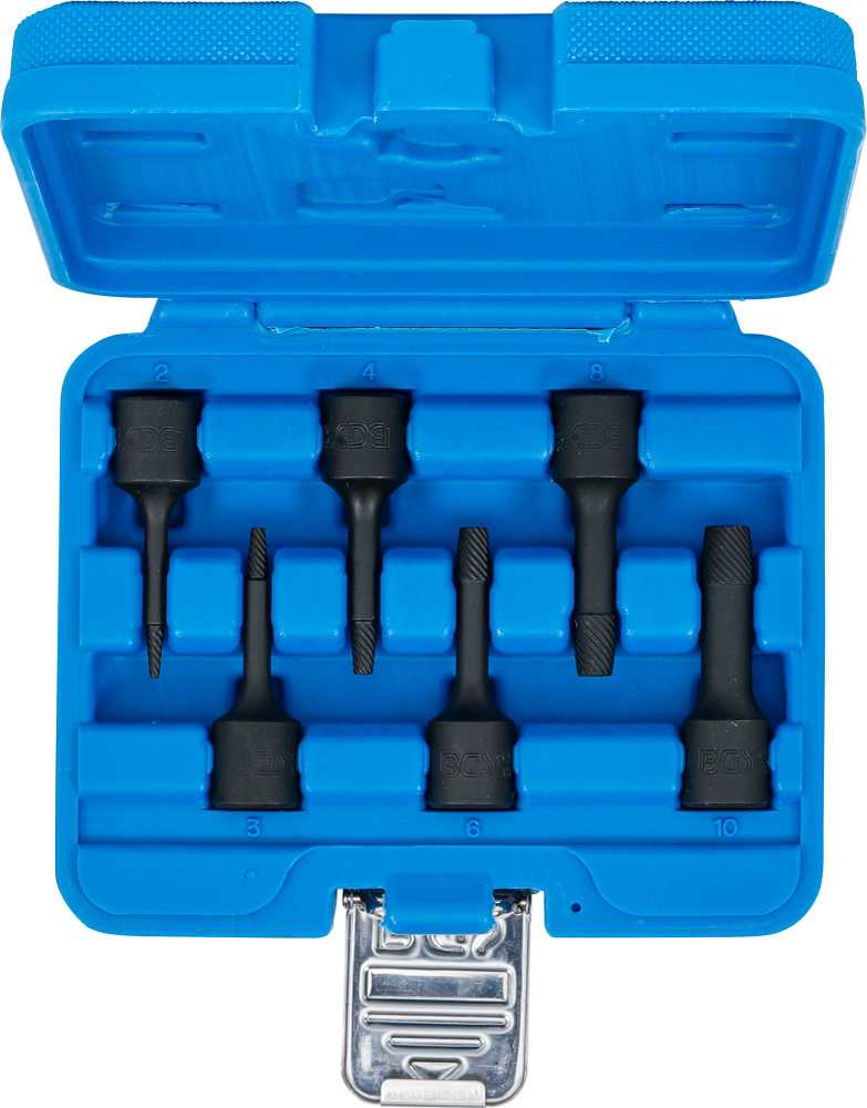 Bgs Technic Specialus antgalių rinkinys / sraigtiniai ištraukikliai | 10 mm (3/8") | 2 - 10 mm | 6 vnt. (5281)