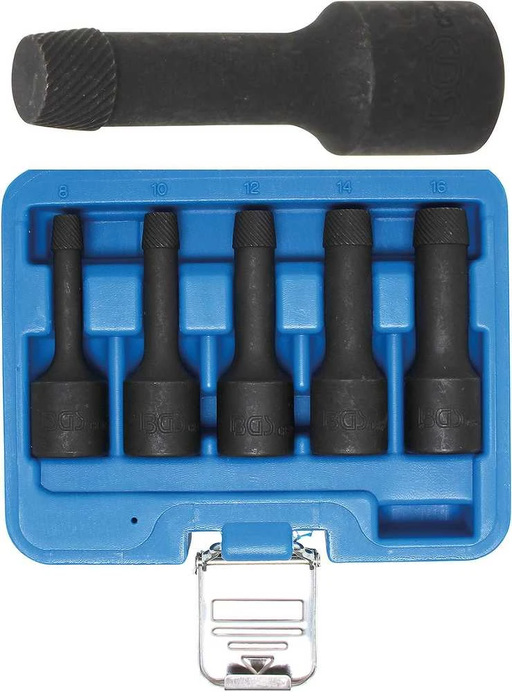 Bgs Technic Specialus antgalių rinkinys / sraigtiniai ištraukikliai | 12,5 mm (1/2") | 8 - 16 mm | 5 vnt. (5261)
