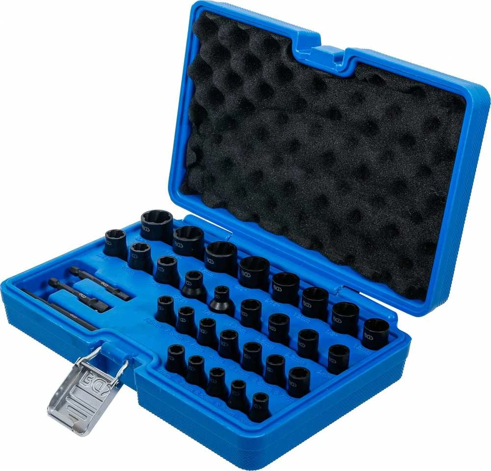 Bgs Technic Specialus galvučių ir sraigtinių ištraukiklių rinkinys | 6.3 mm (1/4") / 10 mm (3/8") | 32 vnt. (74560)