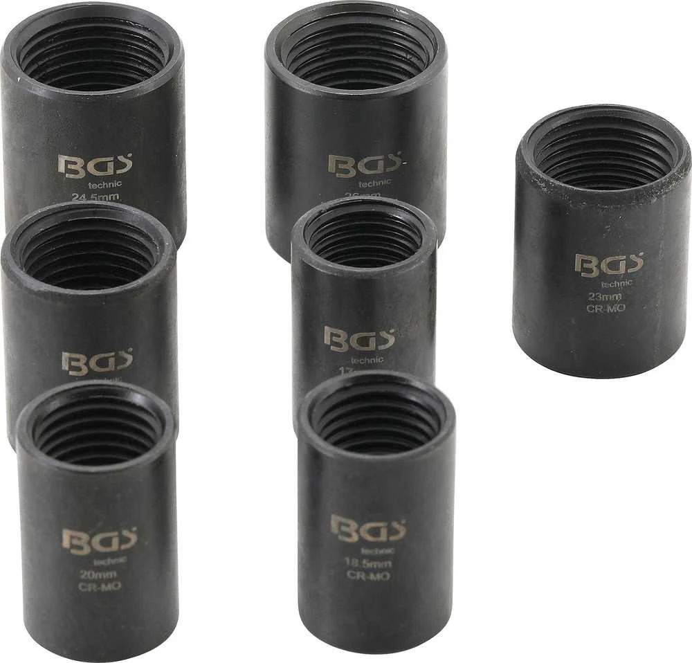 Bgs Technic Specialus galvučių rinkinys – varžtų ištraukikliai pažeistoms veržlėms – 1/2" | 17–26 mm | 7 vnt. (5291)