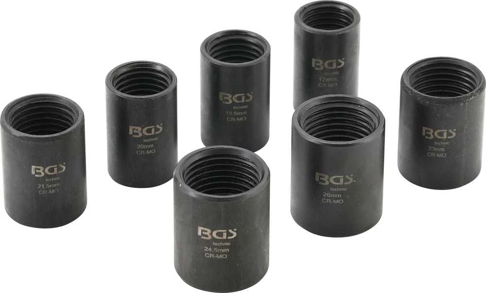 Bgs Technic Specialus galvučių rinkinys – varžtų ištraukikliai pažeistoms veržlėms – 1/2" | 17–26 mm | 7 vnt. (5291)