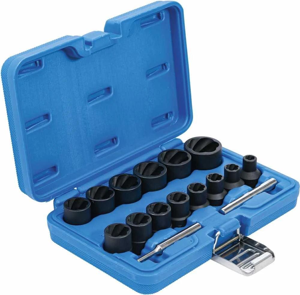 Bgs Technic Specialus galvučių rinkinys – sraigtiniai ištraukikliai CR-MO – 1/2" | 8–27 mm | 16 vnt. (5269)