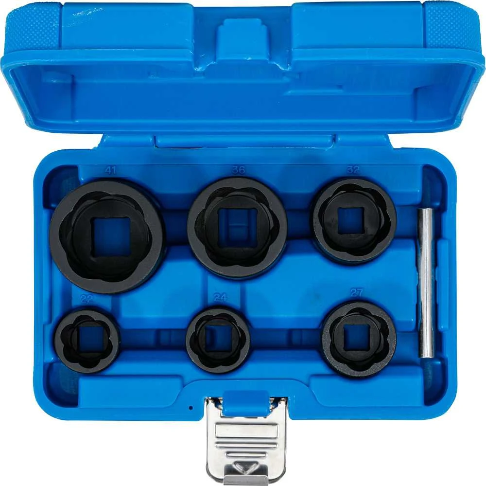 Bgs Technic Specialus galvučių rinkinys / sraigtiniai ištraukikliai – CR-MO spiralinis – 1/2" + 3/4" | 22–41 mm | 6 vnt. (5268)