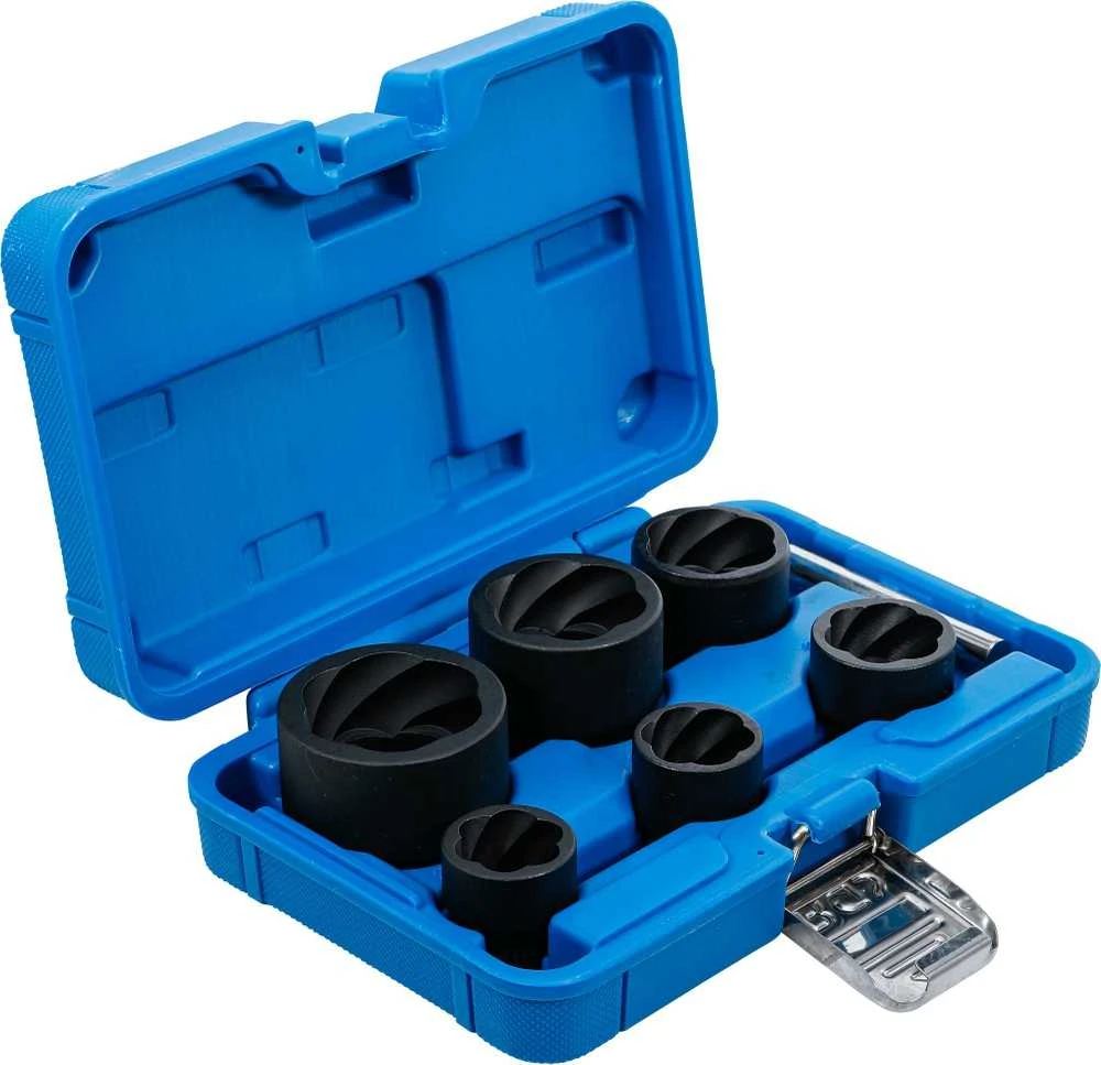 Bgs Technic Specialus galvučių rinkinys / sraigtiniai ištraukikliai – CR-MO spiralinis – 1/2" + 3/4" | 22–41 mm | 6 vnt. (5268)
