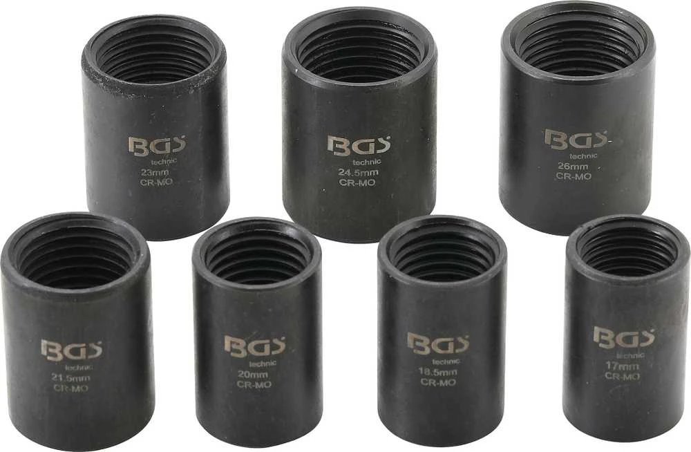 Bgs Technic Specialus galvučių rinkinys – varžtų ištraukikliai pažeistoms veržlėms – 1/2" | 17–26 mm | 7 vnt. (5291)