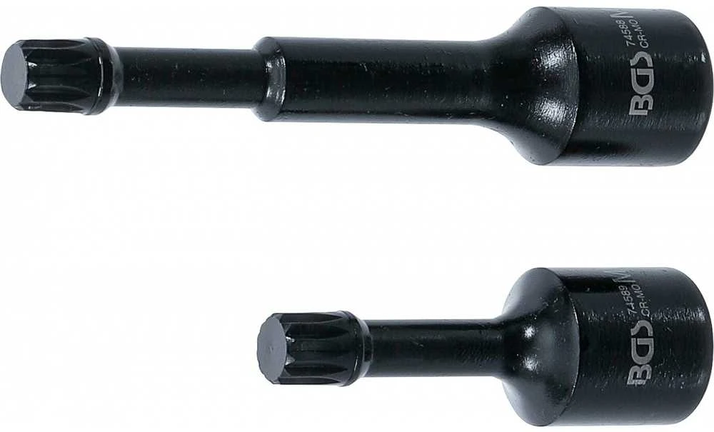 Bgs Technic Specialus smūginių antgalių rinkinys | 12,5 mm (1/2") | Spline (XZN) M12 | VAG | 2 vnt. (74590)