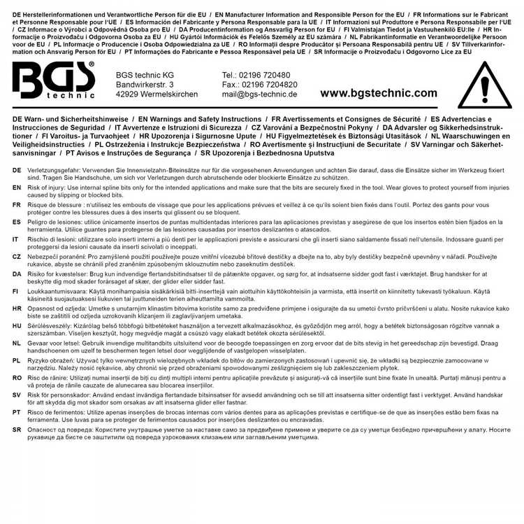 Bgs Technic Specialus smūginių antgalių rinkinys | 12,5 mm (1/2") | Spline (XZN) M12 | VAG | 2 vnt. (74590)