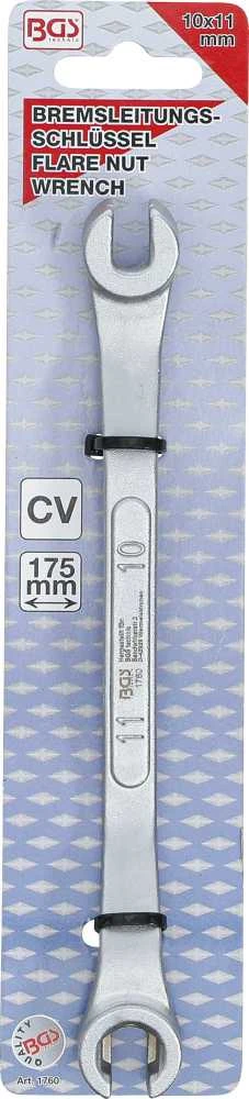 Bgs Technic Specialus stabdžių žarnelių veržliaraktis | 175 mm | 10 x 11 mm (1760)