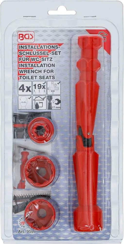 Bgs Technic Specialus WC raktų rinkinys | unitazo sėdynei | 4 vnt. (9599)