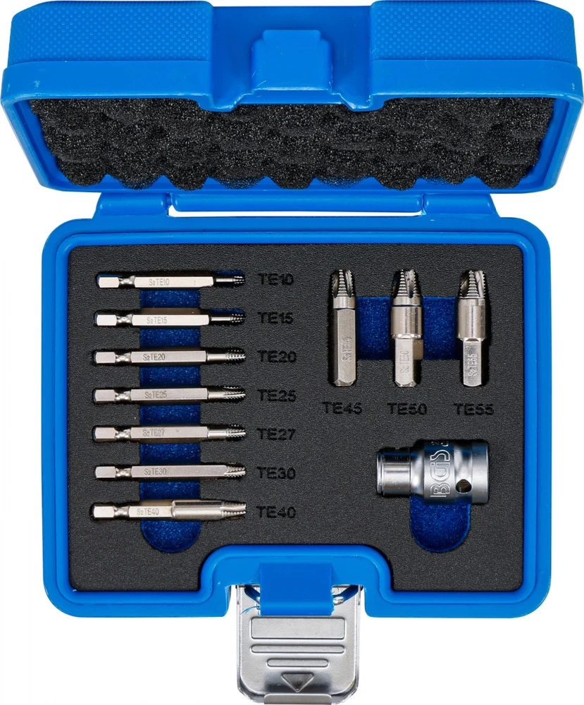 Bgs Technic Sraigtinių ištraukiklių rinkinys | sugadintiems T-Star (Torx) T10–T55 | 11 vnt. (74785)