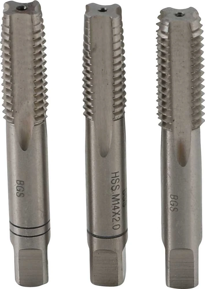 Bgs Technic Sriegikliai | pirmas / vidurinis / galutinis sriegimas | M14 x 2.0 | 3 vnt. (927)