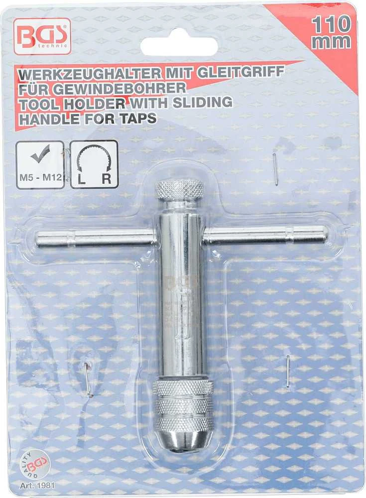 Bgs Technic Sriegiklio laikiklis T-formos terkšlinis | M5 - M12 | 110 mm (1981)