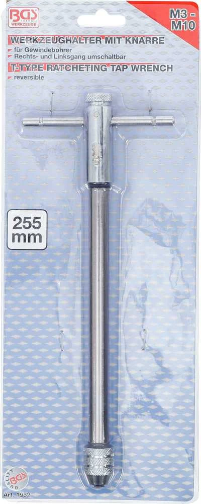 Bgs Technic Sriegiklio laikiklis T-formos terkšlinis | M3 - M10 | 255 mm (1982)
