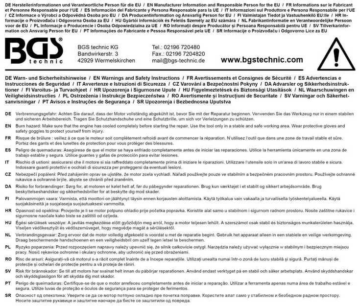 Bgs Technic Sriegiklis | ilgas | iš BGS 8698 | M3 x 0,5 (8698-3)