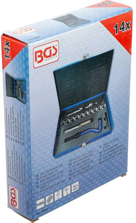 Bgs Technic Sriegio remonto rinkinys | M16 x 1.5 | 14 vnt. (99432)
