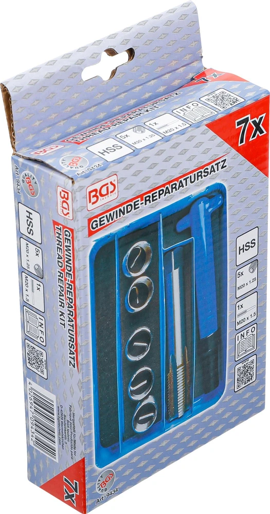 Bgs Technic Sriegio remonto rinkinys | M20 x 1,5 | 7 vnt. (9434)