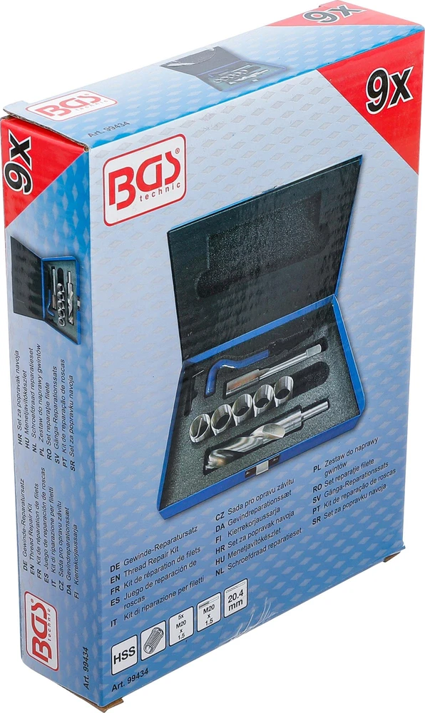 Bgs Technic Sriegio remonto rinkinys | M20 x 1.5 | 9 vnt. (99434)