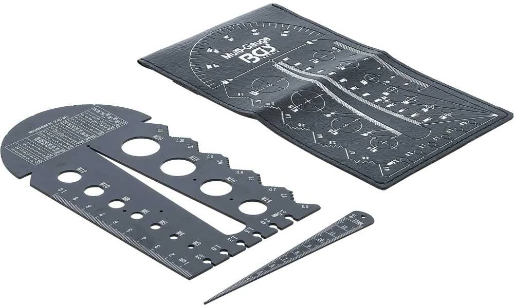 Bgs Technic Sriegio žingsnio matuoklis ir sriegio šablonas | Metrinis | M3 - M20, 0,5 - 13,00 mm (74247)