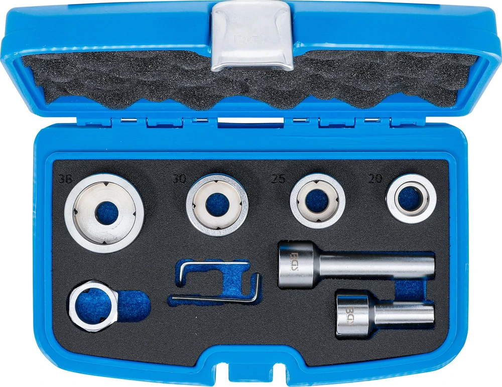 Bgs Technic Sriegpjovių adapterių rinkinys ratų smeigėms | M3–M14 | 3/8" | 7 vnt. | BGS (70115)